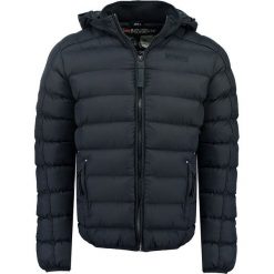 Kurtka zimowa "Bombe" w kolorze granatowym. Niebieskie płaszcze męskie Geographical Norway Men, na zimę, xl, bez wzorów, bez kaptura. W wyprzedaży za 279,95 zł.