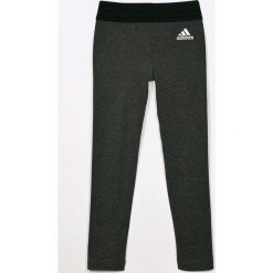 Adidas Performance - Legginsy dziecięce 110-170 cm. Szare spodnie dziewczęce adidas Performance, s, z nadrukiem, z elastanu. W wyprzedaży za 99,90 zł.