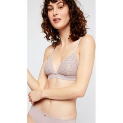 Etam - Biustonosz Spacer. Szare biustonosze Etam, w koronkowe wzory, z elastanu. Za 119,90 zł.