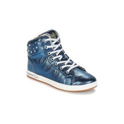 Buty Dziecko Skechers Shoutouts. Niebieskie trampki dziewczęce Skechers, bez wzorów, bez zapięcia. Za 199,20 zł.