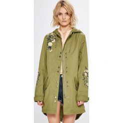 Haily's - Parka Janet. Brązowe parki damskie marki Haily's, s, z haftami, z bawełny, długie, z kapturem. W wyprzedaży za 139,90 zł.