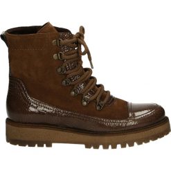 Botki - 172M4801 CLOV. Brązowe botki damskie skórzane Venezia. Za 259,00 zł.