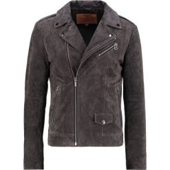Kurtki męskie bomber: Goosecraft PERFEKTO Kurtka skórzana dark grey