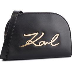 Torebka KARL LAGERFELD - 91KW3059 Black/Gold. Czarne listonoszki damskie KARL LAGERFELD, bez wzorów, ze skóry, bez dodatków. W wyprzedaży za 659,00 zł.
