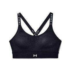 Under Armour Damski stanik Infinity Mid, KOBIETY 1351990-001 CZARNY M. Czarne biustonosze damskie termoaktywne Under Armour, m, bez wzorów, outdoorowe. W wyprzedaży za 248,46 zł.