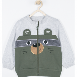 Bluza. Szare bluzy chłopięce marki FOREST, na jesień, z aplikacjami, z bawełny. Za 49,90 zł.