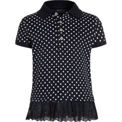 Polo Ralph Lauren PRINT Koszulka polo hunter navy/white. Niebieskie bluzki dziewczęce bawełniane marki Polo Ralph Lauren, polo. Za 249,00 zł.
