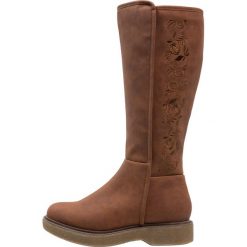 Anna Field Kozaki na platformie cognac. Brązowe buty zimowe damskie Anna Field, z materiału, na platformie. W wyprzedaży za 136,95 zł.