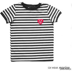 Bluzki, topy, tuniki: TSHIRT – OX marine- HEART