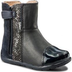 Kozaki dziewczęce: Kozaki GEOX – B Kaytan G. C B6451C 02285 C4422 Navy/Dk Grey