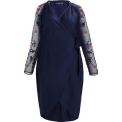 Sukienki hiszpanki: Little Mistress Curvy MIDI EMBROIDERED TRIM Sukienka koktajlowa navy