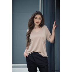 Bluzka z kieszonką ELENA T-SHIRT. Szare bluzki oversize marki Pakamera. Za 99,00 zł.
