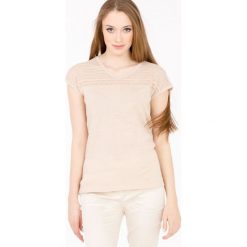Sweter z ażurowymi rękawami. Swetry damskie Monnari, na lato, w ażurowe wzory, z bawełny, krótkie. Za 50,04 zł.