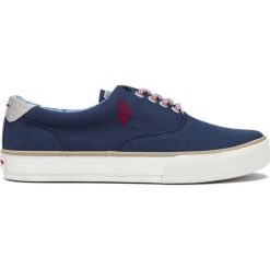 U.S. Polo Assn Theodor Tenisówki Niebieski. Niebieskie trampki męskie U.S. Polo Assn., bez wzorów, z materiału, bez zapięcia. Za 343,95 zł.