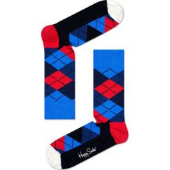 Happy Socks - Skarpetki Argyle. Niebieskie skarpetki damskie marki Happy Socks, z bawełny. Za 39,90 zł.