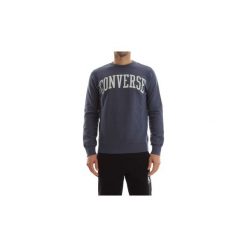 Bluzy Converse 10007344 FLEECE CREW. Niebieskie bluzy męskie Converse, xxl, bez wzorów, bez kołnierzyka, bez rękawów, bez kaptura. Za 200,29 zł.