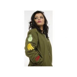 Bomber Ron`S Jacket. Zielone kurtki damskie marki Harp Team, s, z haftami, z materiału, bez kaptura. Za 229,00 zł.