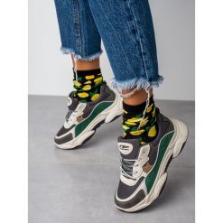 Wielokolorowe buty sportowe sneakersy sznurowane casu 20g12/g. Szare buty dziewczęce sportowe Casu, na lato, bez wzorów, ze skóry ekologicznej, na sznurówki. Za 74,99 zł.