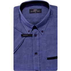 Koszula SERGIO slim 13-04-02. Niebieskie koszule męskie Giacomo Conti, na lato, m, bez wzorów, button down, z krótkim rękawem. Za 169,00 zł.