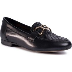 Mokasyny GINO ROSSI - E20-23408PST Black. Czarne mokasyny damskie Gino Rossi, ze skóry, na obcasie. Za 239,99 zł.