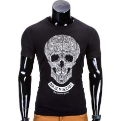T-shirty męskie z nadrukiem: T-SHIRT MĘSKI Z NADRUKIEM S611 – CZARNY
