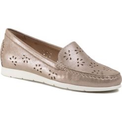 Półbuty CAPRICE - 9-24551-24 Taupe Metallic 341. Brązowe półbuty damskie Caprice, na co dzień, bez wzorów, ze skóry, bez obcasa, na płaskiej podeszwie, bez zapięcia. Za 249,90 zł.