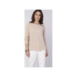 Prosty sweter, SWE138, MKM. Brązowe swetry klasyczne damskie Mkm swetry, l, z dzianiny. Za 118,00 zł.