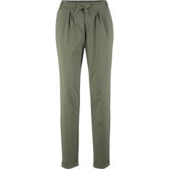 Spodnie chino bonprix oliwkowy. Zielone chinosy damskie bonprix. Za 109,99 zł.