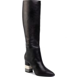 Kozaki POLLINI - SA26128G08T80000 Mousse Nero. Czarne kozaki damskie Pollini, ze skóry. W wyprzedaży za 929,00 zł.