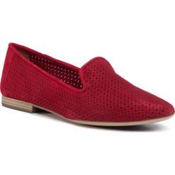 Lordsy TAMARIS - 1-24214-24 Rubin 544. Czerwone półbuty damskie Tamaris, ze skóry, bez obcasa, na obcasie. Za 239,00 zł.