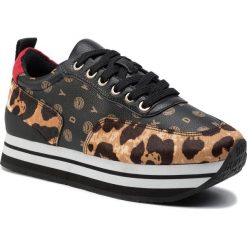 Sneakersy DKNY - Poly K2983281 Leop Haircalf Camel Multi Clq. Czarne półbuty damskie DKNY, na co dzień, bez wzorów, ze skóry ekologicznej, bez obcasa, bez zapięcia. W wyprzedaży za 479,00 zł.