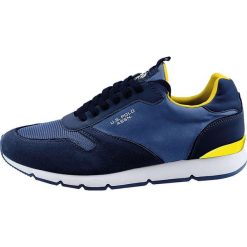 U.S. POLO ASSN. tenisówki męskie Bolt 44 ciemnoniebieskie. Niebieskie trampki męskie U.S. Polo Assn., bez wzorów, bez zapięcia. W wyprzedaży za 189,00 zł.