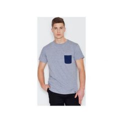 Koszulka V002 Szary. Szare koszulki męskie VISENT, s, bez wzorów, bez kołnierzyka. Za 89,00 zł.
