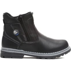 Czarne Traperki Big-City. Czarne buty zimowe chłopięce Born2be, z materiału, z okrągłym noskiem, na zamek. Za 79,99 zł.