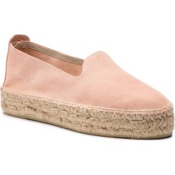 Espadryle MANEBI - Slippers D W 1.4 D0 Pastel Rose Suede. Różowe espadryle damskie Manebi, na co dzień, bez wzorów, ze skóry, bez obcasa, bez zapięcia. W wyprzedaży za 319,00 zł.