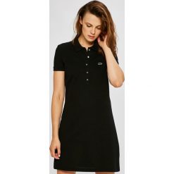 Lacoste - Sukienka. Niebieskie sukienki damskie Lacoste, na co dzień, xs, bez wzorów, z elastanu, casualowe, bez kołnierzyka, z krótkim rękawem, krótkie, mini, proste. W wyprzedaży za 339,90 zł.