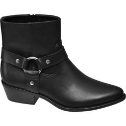 Botki damskie Catwalk czarne. Czarne botki damskie Catwalk, z materiału, bez obcasa, na obcasie, na zamek. Za 119,90 zł.