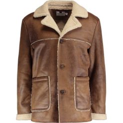 Topman HURLEY Kurtka ze skóry ekologicznej light brown. Niebieskie kurtki męskie skórzane marki Topman. Za 529,00 zł.