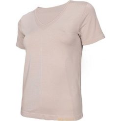 Brubeck Koszulka damska z krótkim rękawem Comfort Night beżowa r. L (SS11790). Brązowe topy sportowe damskie marki Brubeck, l, z krótkim rękawem. Za 99,99 zł.