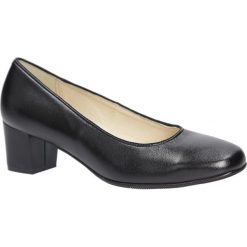 Czarne czółenka skórzane na niskim obcasie Tanex 870/4512. Czarne buty ślubne damskie marki Tanex, na niskim obcasie. Za 229,99 zł.