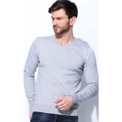 Swetry klasyczne męskie: Szary Sweter Smart Casual