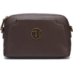Trussardi Jeans Rabarbaro Cross body bag Brązowy. Pomarańczowe torebki klasyczne damskie Trussardi Jeans, w paski, z jeansu, bez dodatków. Za 524,95 zł.