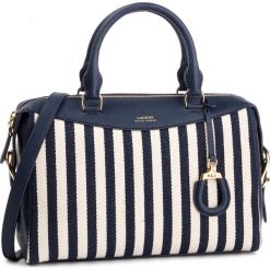 Torebka LAUREN RALPH LAUREN - Satchel 431723630001 Navy/Ivory. Niebieskie torebki klasyczne damskie Lauren Ralph Lauren, bez wzorów, ze skóry, klasyczne, na ramię, bez dodatków. W wyprzedaży za 769,00 zł.