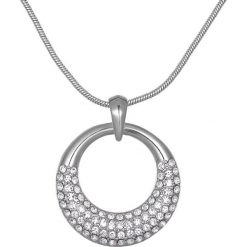 Naszyjnik z zawieszką z kryształkami Swarovski - dł. 42 cm. Szare naszyjniki damskie Park Avenue, z kryształem. W wyprzedaży za 45,95 zł.