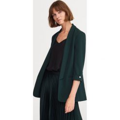 Blezer z rękawami 3/4 - Khaki. Brązowe bolerka i narzutki damskie Reserved, bez wzorów, bez rękawów. Za 159,99 zł.