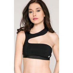 Calvin Klein Jeans - Biustonosz kąpielowy. Czarne stroje kąpielowe damskie Calvin Klein Jeans, s, z haftami, z elastanu. W wyprzedaży za 239,90 zł.
