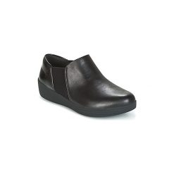 Tenisówki FitFlop ELASTIC PANEL SHOE BOOTIE. Czarne trampki i tenisówki damskie FitFlop, bez wzorów, bez zapięcia. Za 299,40 zł.