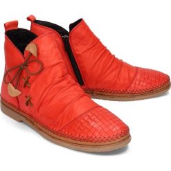 MANITU 991384-4 rot, botki damskie. Botki damskie Manitu, na zimę, z polaru, bez obcasa, na zamek. Za 289,90 zł.