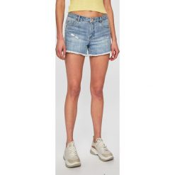 Only - Szorty. Niebieskie szorty damskie ONLY, bez wzorów, z jeansu, casualowe. W wyprzedaży za 69,90 zł.