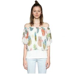 Desigual Damska Bluzka Blus Estella 18swbwbk 1000 (Rozmiar M). Szare koszulki damskie Desigual, m, bez wzorów, bez kołnierzyka. W wyprzedaży za 127,00 zł.